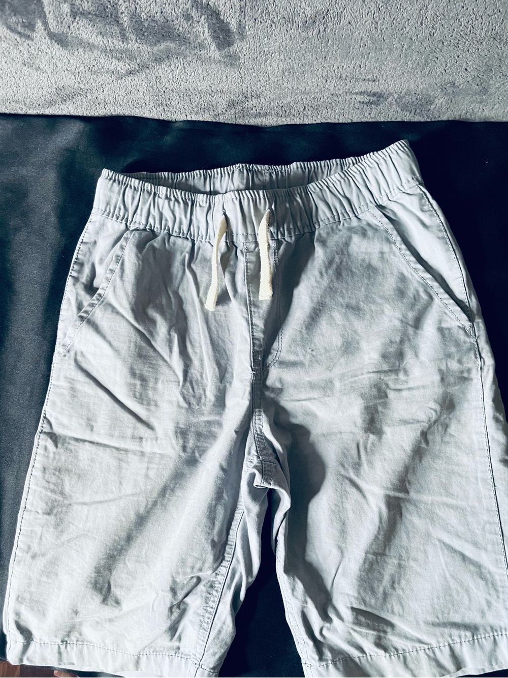 Place Light Gray Elastic Waist Shorts